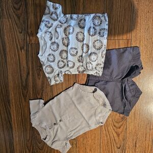 Carter's White and Brown Baby Socks Set